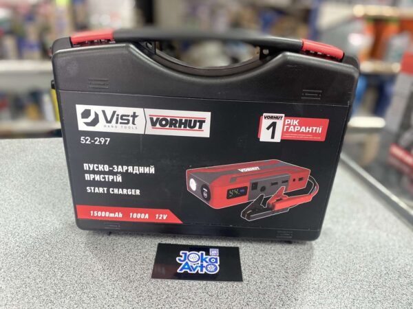 Пуско-зарядний пристрій, 15000 mAh, 1000А, 12V Vorhut | 52-297