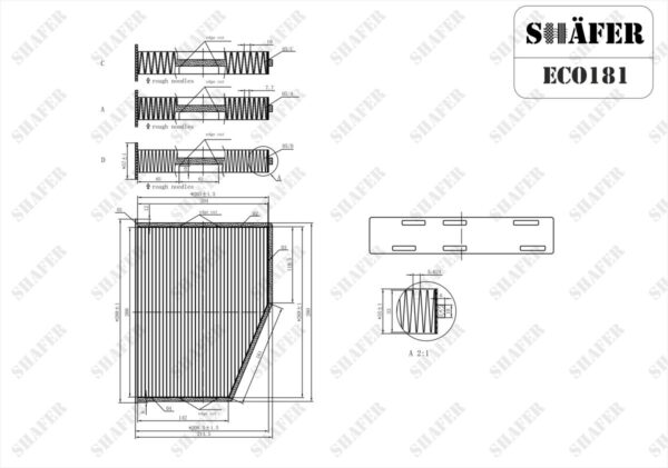 Фільтр салону SHAFER (противоалергенний антибактеріальний) AUDI A3, Q3, TT; SEAT ALHAMBRA, ALTEA, ALTEA XL, LEON, TOLEDO III; SKODA OCTAVIA II, SUPERB II, YETI; VW BEETLE, CADDY ALLTRACK, CADDY ALLTRACK/MINIVAN 1.0-Electric 02.03- || 1 987 432 097,  1K0819644 - Зображення 2