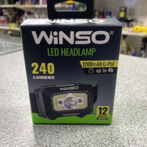 Ліхтар налобний WINSO 280Lm 3W XPE+ COB 1200 mAh з сенсором Білий/Червоний (750320)